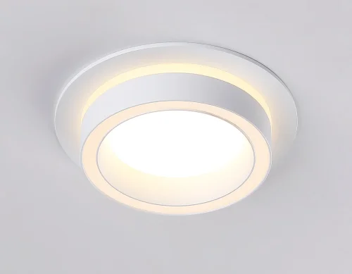 Светильник точечный TN5240 Ambrella light белый 1 лампа, основание белое в стиле современный хай-тек круглый фото 3