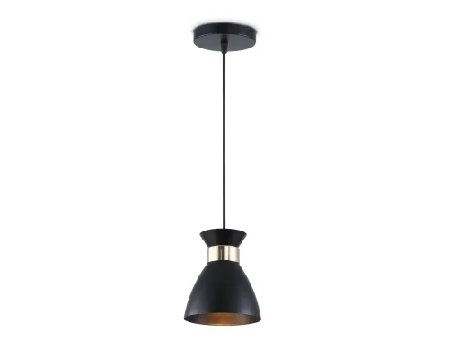 Светильник подвесной TR8468 Ambrella light чёрный на 1 лампу, основание чёрное в стиле классический 