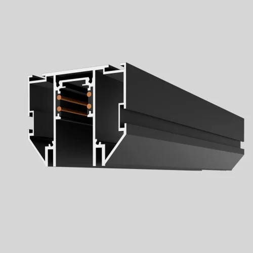 Демферный магнитный трек для натяжного потолка CLT 0.133 01 L2000 BL Crystal Lux чёрный в стиле современный для светильников серии Space магнитный шинопровод натяжной потолок