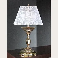Настольная лампа P 7532 G Reccagni Angelo белая 2 лампы, основание золотое латунь металл в стиле классический 