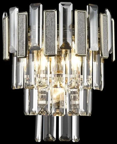 Бра Candida WE131.03.301 Wertmark прозрачный на 3 лампы, основание золотое в стиле классический 