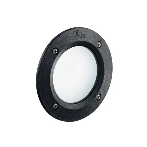 Встраиваемый светильник LETI FI ROUND NERO Ideal Lux уличный IP66 чёрный 1 лампа, плафон чёрный в стиле современный GX53