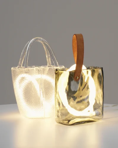 Настольная лампа LED Bag V11674-TL Moderli прозрачная на 1 лампу, основание прозрачное стекло в стиле современный арт-деко фото 7