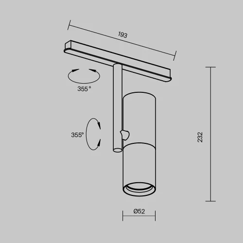 Трековый светильник LED Magnetic track system Exility TR005-2-12W4K-BBS Maytoni латунь для шинопроводов серии Magnetic track system Exility чёрный фото 9