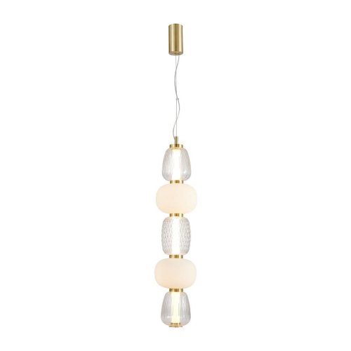 Светильник подвесной LED Bella 4057-2P Favourite белый 1 лампа, основание золотое в стиле современный 