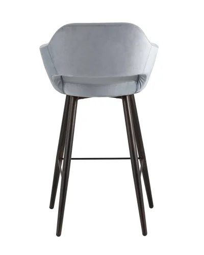 Стул барный Саймон велюр серый УТ000025181 Stool Group, серый/велюр, ножки/металл/коричневый, размеры - ****610*650 фото 4