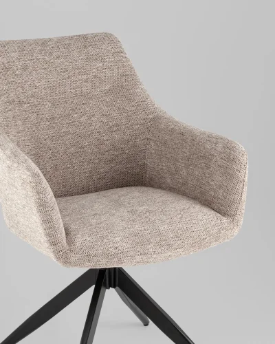 Стул обеденный Enid, светло-коричневый УТ000039273 Stool Group, коричневый/рогожка, ножки/металл/чёрный, размеры - ***** фото 7