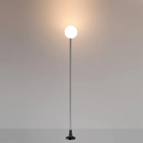 Ландшафтный светильник LED Notte 7123/1GL Odeon Light уличный IP65 хром на 1 лампу, плафон белый в стиле хай-тек LED фото 4
