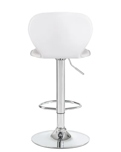 Стул барный набор 2 шт. SET-2 2640-LM ELISA, цвет сиденья белый, цвет основания хром Dobrin, /экокожа, ножки/металл/хром, размеры - 860*1070***390*480 фото 6