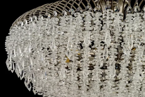 Люстра потолочная хрустальная Delia E 1.3.60.105 N Arti Lampadari прозрачная на 10 ламп, основание никель в стиле классический  фото 2