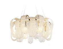 Люстра подвесная TR5379 Ambrella light прозрачная на 8 ламп, основание золотое в стиле классический современный 