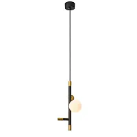 Светильник подвесной LED Sparrow 4324-1P Favourite белый чёрный на 1 лампу, основание чёрное в стиле современный 