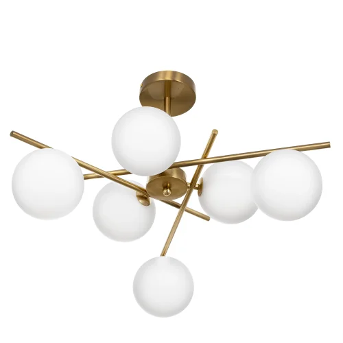 Люстра потолочная Ronny CL242163 Citilux белая на 6 ламп, основание бронзовое в стиле современный шар фото 7 Люстра потолочная Ronny CL242163 Citilux белая на 6 ламп, основание бронзовое в стиле современный шар фото 7