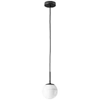 Светильник подвесной Dissimo 803115 Lightstar белый 1 лампа, основание чёрное в стиле современный шар