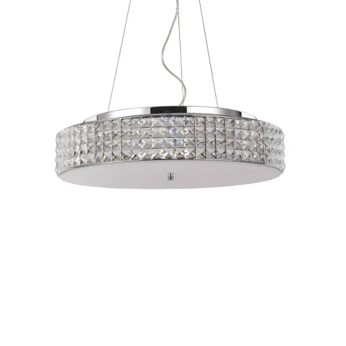 Люстра подвесная ROMA SP9 Ideal Lux прозрачная на 9 ламп, основание хром в стиле современный 