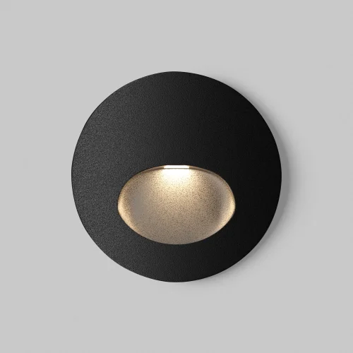 Подсветка для лестниц LED Bil O015SL-L3B3K Maytoni уличный IP54 чёрный на 1 лампу, плафон чёрный в стиле современный LED