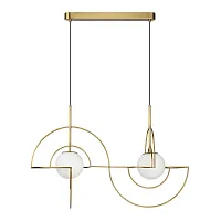 Светильник подвесной ЛЕД Futurum 7195/10L Odeon Light белый на 1 лампу, основание бронзовое в стиле хай-тек линейный