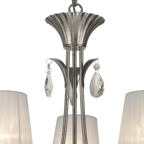 Люстра подвесная SOPHIE 6303 Mantra белая на 3 лампы, основание серебряное в стиле современный  фото 3