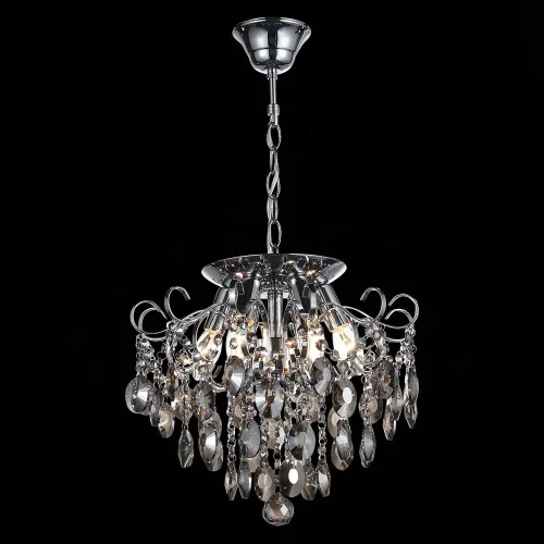 Люстра подвесная Orecchini SL846.102.06 ST-Luce чёрная дымчатая на 6 ламп, основание хром в стиле классический арт-деко 