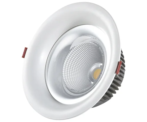 Светильник точечный LED Точка 2140,01 Kink Light белый на 1 лампу, основание белое в стиле современный круглый