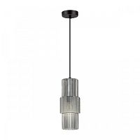 Светильник подвесной Pimpa 5016/1 Odeon Light чёрный серый 1 лампа, основание чёрное в стиле модерн 