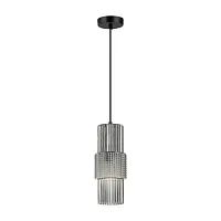 Светильник подвесной Pimpa 5016/1 Odeon Light чёрный серый 1 лампа, основание чёрное в стиле современный 