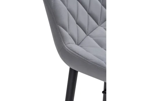 Полубарный стул Баодин К Б/К светло-серый / черный 517142 Woodville, серый/велюр, ножки/металл/чёрный, размеры - ****500*560 фото 6
