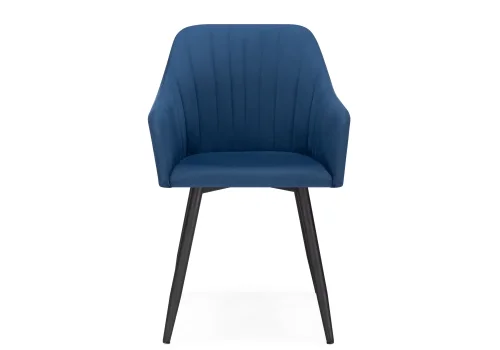 Кресло Слэм крутящиеся синее / черное 571405 Woodville, синий/велюр, ножки/металл/чёрный, размеры - ****530*640 фото 3