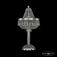 Настольная лампа 19271L4/H/25IV Ni Bohemia Ivele Crystal прозрачная 3 лампы, основание никель металл в стиле классика sp