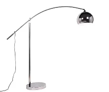 Торшер Evolio LDF 2008 CHR Lumina Deco изогнутый хром на 1 лампу, основание хром в стиле современный 