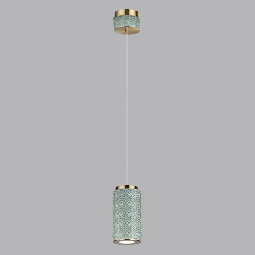 Светильник подвесной Lulu 5452/5L Odeon Light зелёный на 1 лампу, основание античное бронза латунь в стиле современный скандинавский фото 4 Светильник подвесной Lulu 5452/5L Odeon Light зелёный на 1 лампу, основание античное бронза латунь в стиле современный скандинавский фото 4