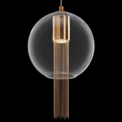 Светильник подвесной Flusso P095PL-01BZ1 Maytoni прозрачный 1 лампа, основание бронзовое в стиле современный шар фото 3