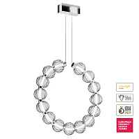 Светильник подвесной LED Amulet MOD555PL-L23CH4K Maytoni прозрачный на 1 лампу, основание хром в стиле классический современный хай-тек шар