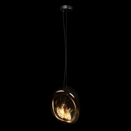 Светильник подвесной Gallo 10293 Amber LOFT IT янтарный 1 лампа, основание чёрное в стиле арт-деко  фото 2