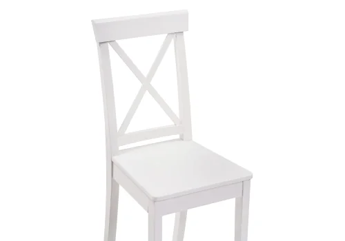 Деревянный стул Эйнор белый 527072 Woodville, /, ножки/массив березы дерево/белый, размеры - ****400*500 фото 5