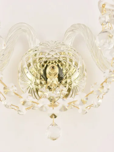 Бра 108B/2/141 G Bohemia Ivele Crystal без плафона на 2 лампы, основание золотое прозрачное в стиле классический balls фото 4