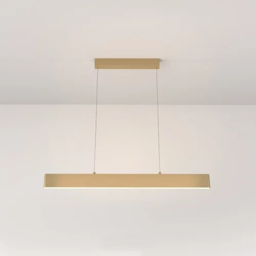 Светильник подвесной LED Step P010PL-L23G3K Maytoni золотой на 1 лампу, основание золотое в стиле современный минимализм линейный фото 2