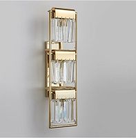 Бра 4203/A gold Newport прозрачный 3 лампы, основание золотое в стиле современный 