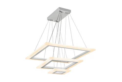 Светильник подвесной LED с пультом Gravity D029-3-S WH iLedex белый на 1 лампу, основание белое в стиле современный хай-тек с пультом квадраты фото 2