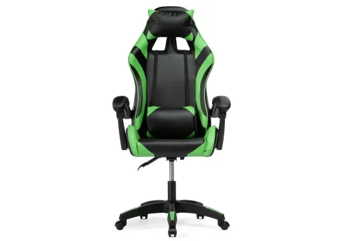 Кресло игровое Rodas black / green 15244 Woodville, зелёный/искусственная кожа, ножки/пластик/чёрный, размеры - *1310***670*600 фото 3