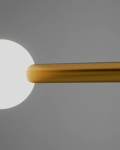 Светильник подвесной LED Eclipse V10697-PL Moderli белый 1 лампа, основание золотое в стиле современный хай-тек минимализм линейный фото 4