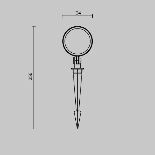 Ландшафтный светильник LED Core O495FL-L25B3K Maytoni уличный IP65 чёрный на 1 лампу, плафон чёрный в стиле современный хай-тек LED фото 9