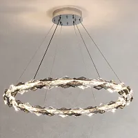 Люстра подвесная JENNIFER ONE D100 220147-23 ImperiumLoft прозрачная на 1 лампу, основание хром в стиле современный минимализм 