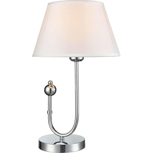 Настольная лампа Fabio VL1933N01 Vele Luce белая 1 лампа, основание хром металл в стиле классический 