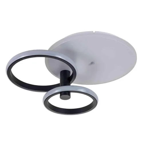 Люстра потолочная LED с пультом Contour 10213/2LED BL White Escada белая на 1 лампу, основание чёрное белое в стиле современный с пультом кольца фото 5