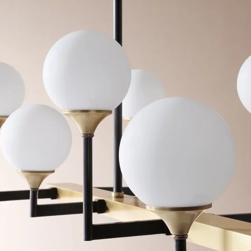 Светильник подвесной ERA LONG 140660-26 ImperiumLoft белый на 10 ламп, основание латунь в стиле современный фото 7