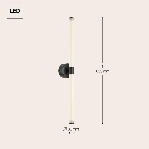 Бра LED Axis MOD106WL-L16B3K Maytoni белый на 1 лампу, основание чёрное в стиле современный фото 6