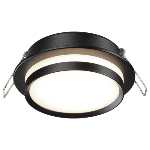 Светильник точечный Lirio 371036 Novotech чёрный на 1 лампу, основание чёрное в стиле современный круглый фото 3