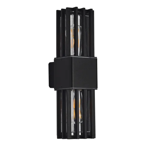 Настенный светильник уличный Irum SL9018.401.02 ST-Luce уличный IP65 чёрный на 2 лампы, плафон чёрный в стиле современный E27 фото 4