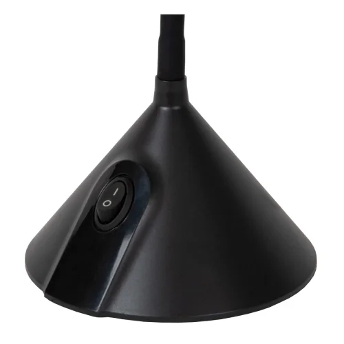 Настольная лампа офисная LED Milo 18673/03/30 Lucide чёрная 1 лампа, основание чёрное металл в стиле современный  фото 4